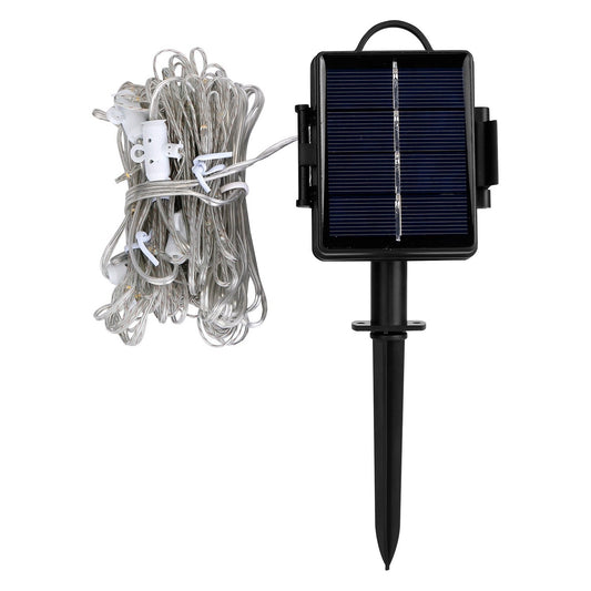 Solar Umbrella Lights Outdoor Parasol String Light 8 Lighting Mode Waterproof 104 LED 8 Bundles Warm White for Patio Garden Outdoor