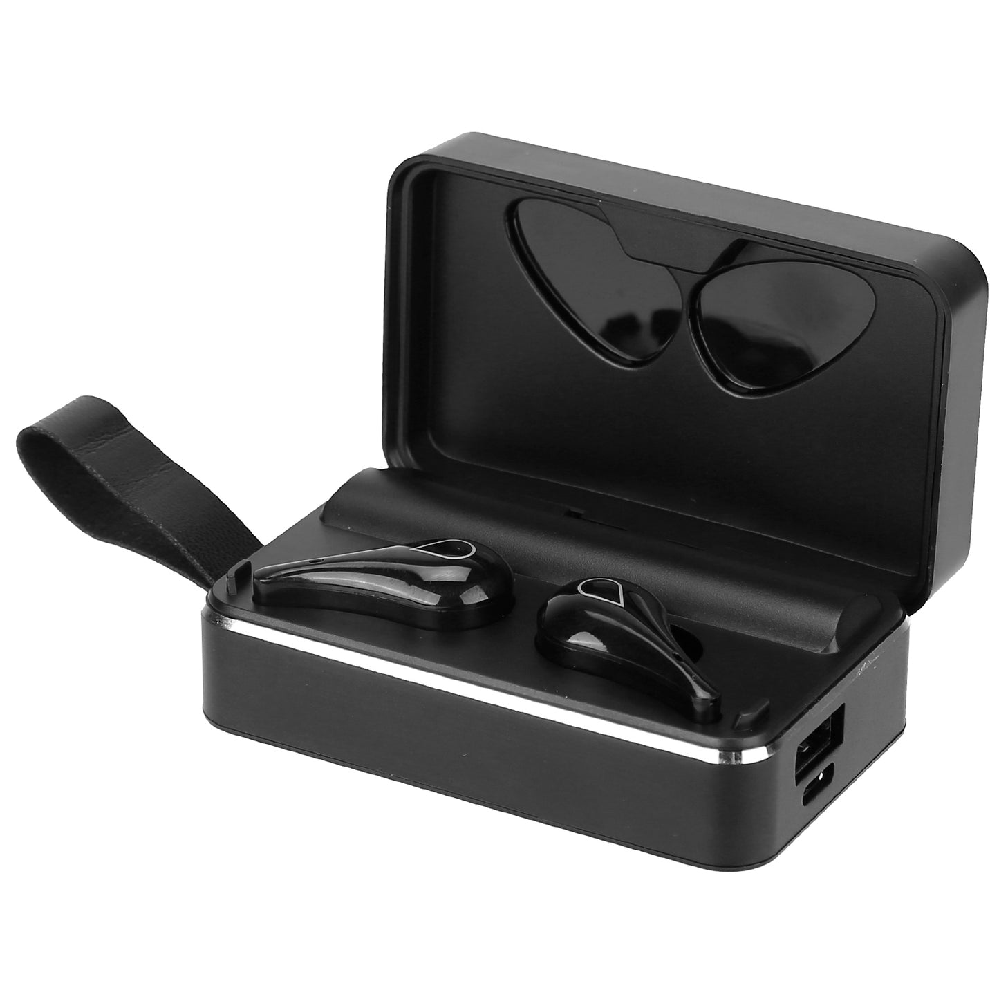 True Wireless V5.0 Earbuds IPX7 Waterproof Touch Control In-Ear Stereo Headsets TWS Noise Canceling Earbuds w/ LED Display Magnetic Charging