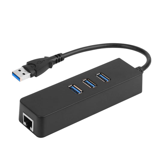 3 Ports USB 3.0 Hub Gigabit Ethernet Adapter 10/100/1000 Mbps Converter