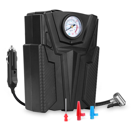 Car Tire Air Pump Portable Air Compressor Pump DC 12V Car Tire Inflator Pump For Bicycle Motorcycle w/ Pointer