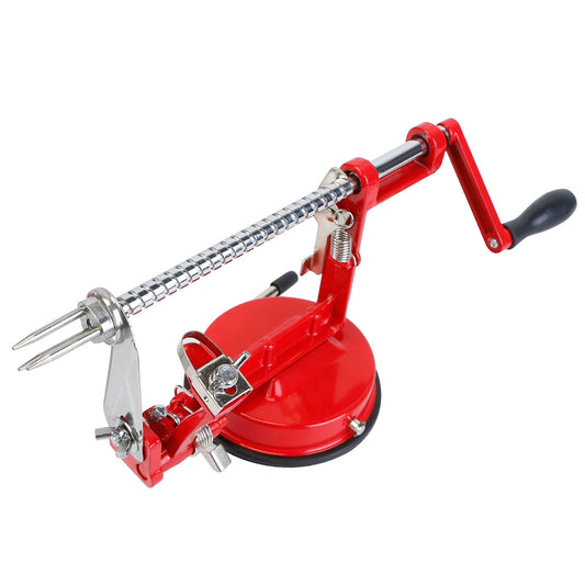 3In 1 Apple Peeler Manual Rotation Potato Fruit Core Slicer Kitchen Hand Cracking Corer w/ Zinc Alloy Peeler Suction Base