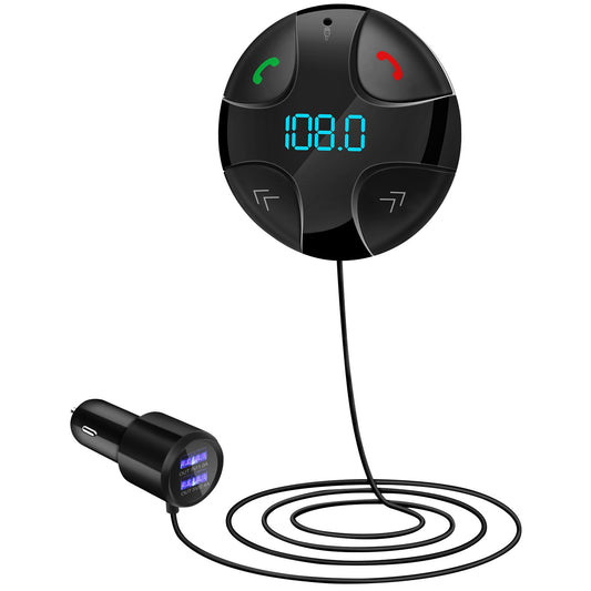 Car Wireless FM Transmitter V4.2 Car MP3 Player 3.4A Dual USB Charge