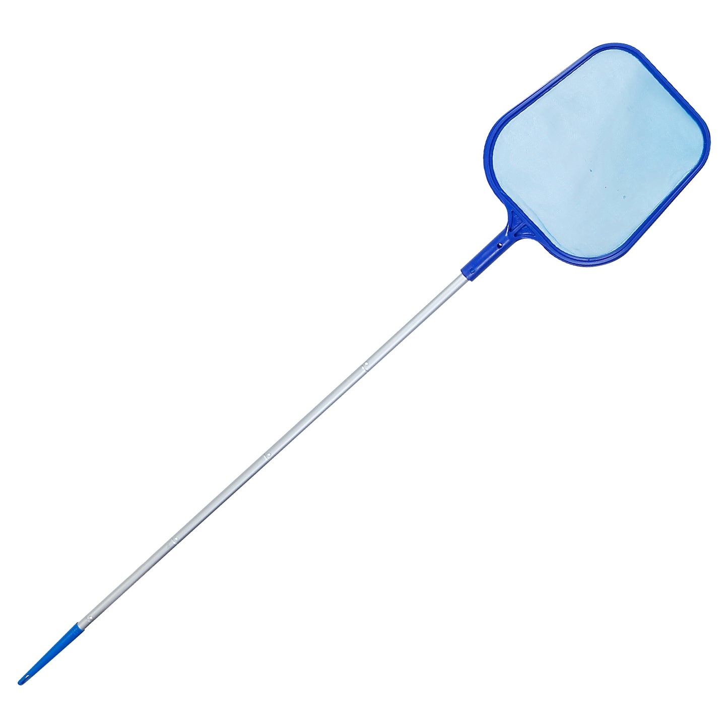 Swinging Pool Skimmer Cleaner Mesh Net Leaf Cleaning Scoop Pool Leaf Rake Debris Skimmer w/ Fine Mesh 4 Telescopic Pole Sections