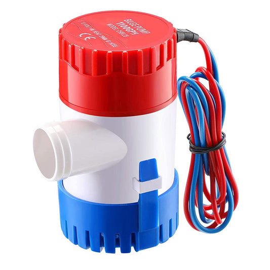 Bilge Pump For Boats 12V 1100GPH Submersible Marine Boat Bilge Non-Automatic Electric Water Pump For Ponds Pools Spas Silent Boat Caravan RV