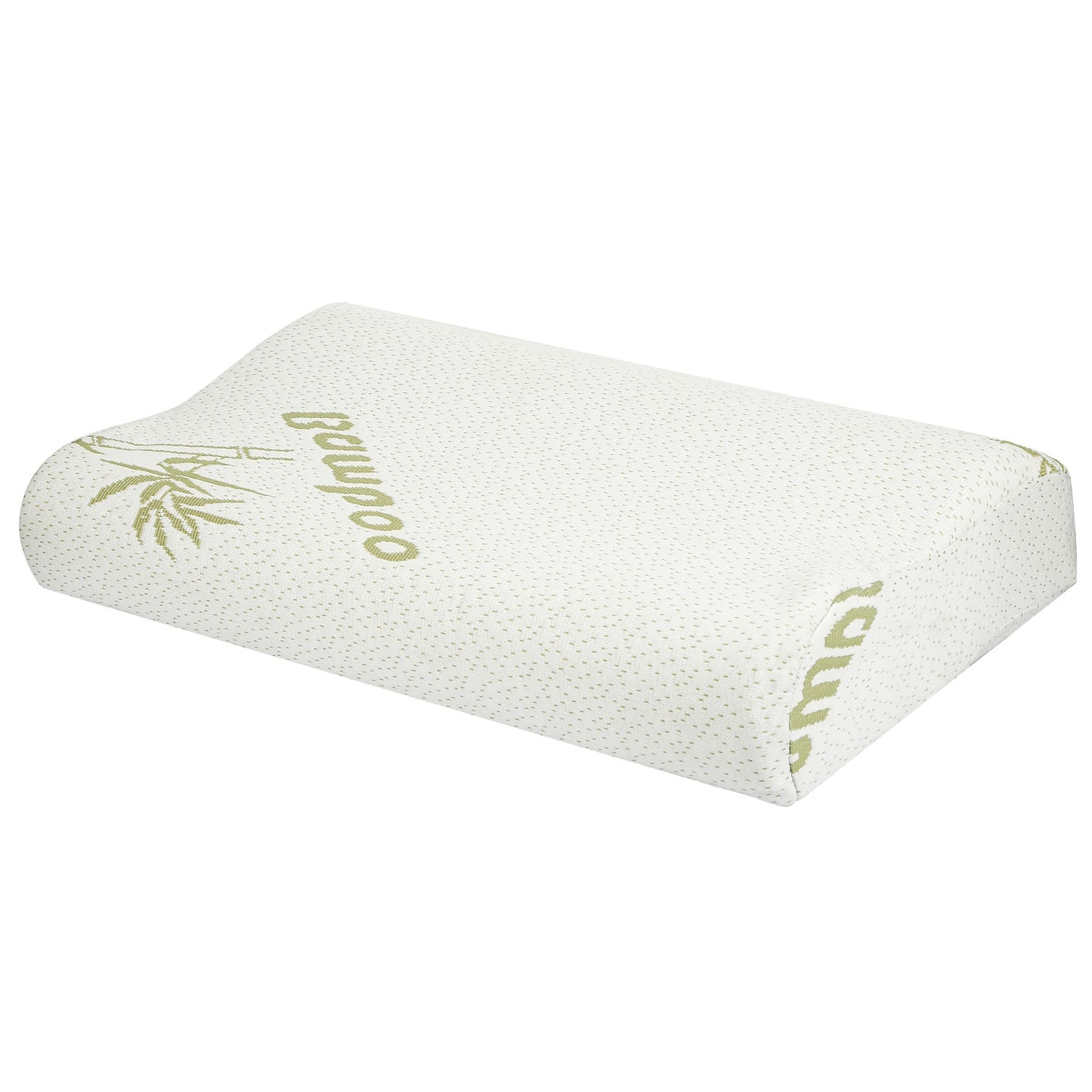 Bamboo Memory Foam Sleep Pillow Contoured Orthopedic Pillow