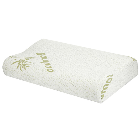 Bamboo Memory Foam Sleep Pillow Contoured Orthopedic Pillow