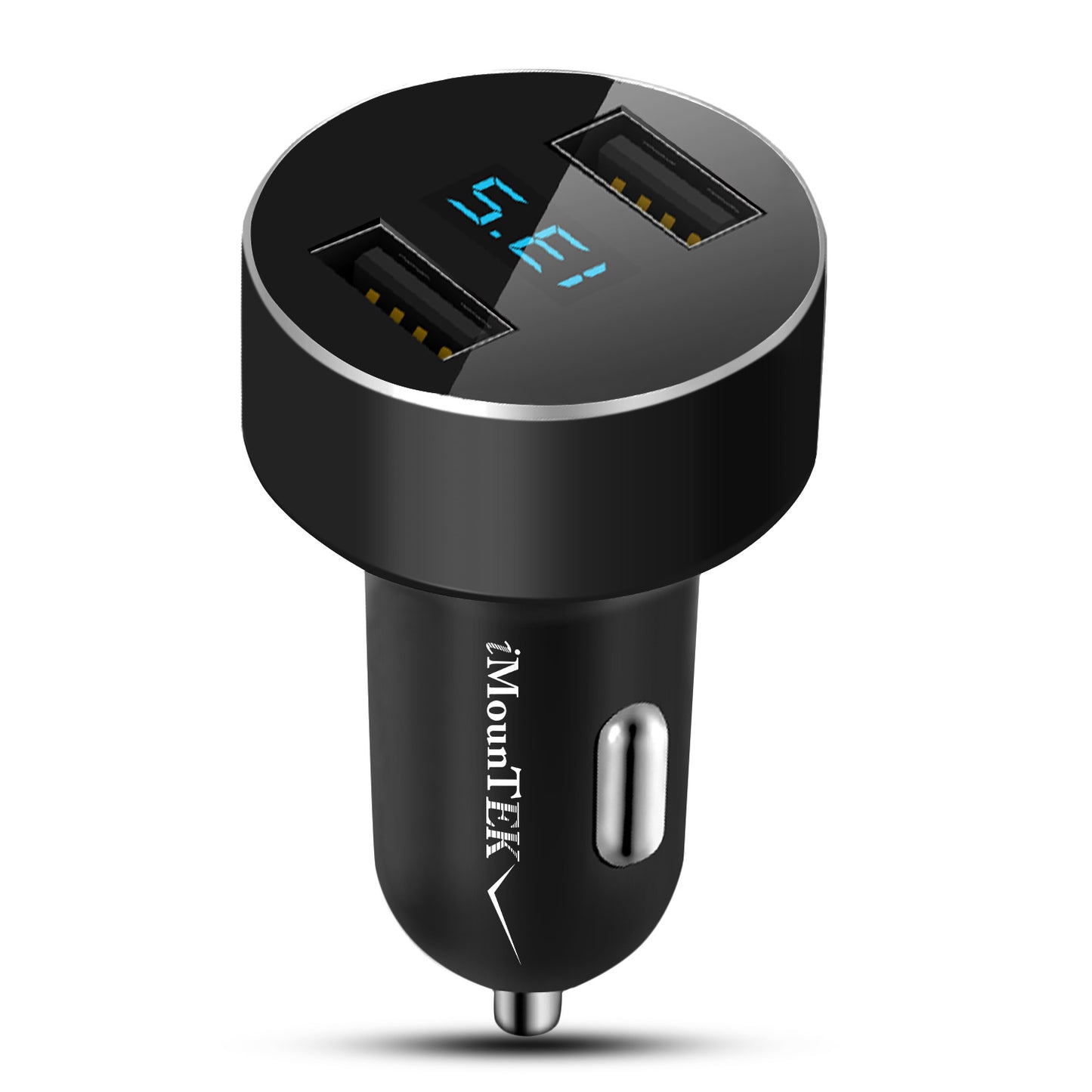 Universal 15W/3.1A Dual USB Car Charger Adapter Aluminum Alloy Fast Car Charging Adapter
