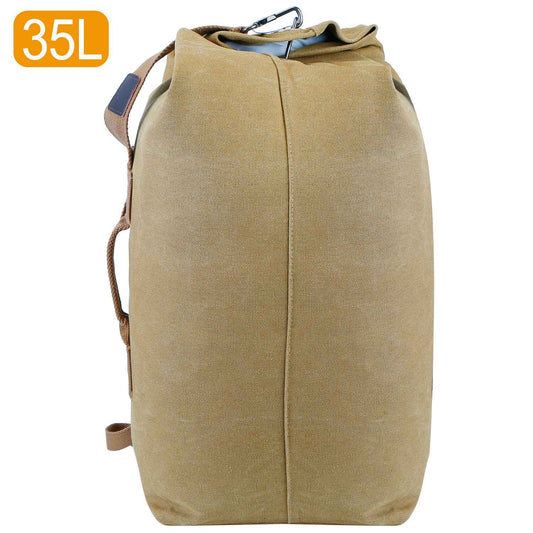Canvas Backpack Outdoors 35L Travel Laptop Bag Camping Hiking