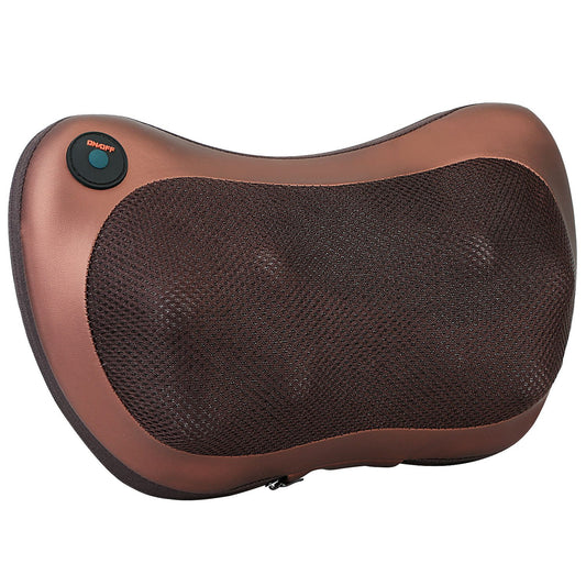 Back Neck Massage Pillow Thermotherapy Kneading Manipulation Massager Car Massage Pillow w/ Cigarette Charger Adapter Pain Relief Relaxing