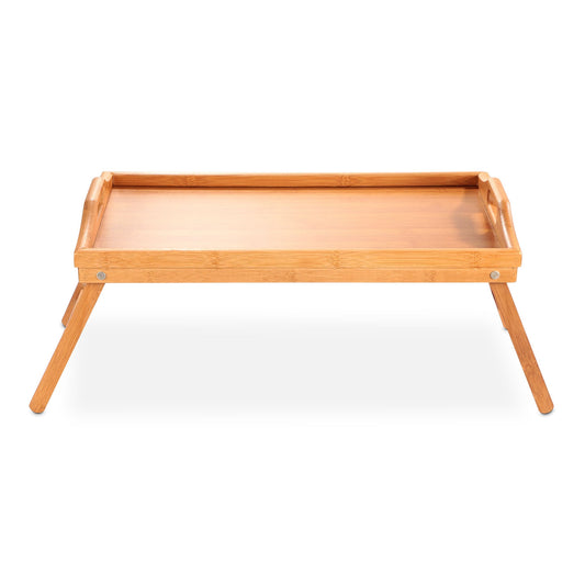 Bed Tray Table Breakfast Tray Bamboo Folding Bed Table Serving Snack Tray