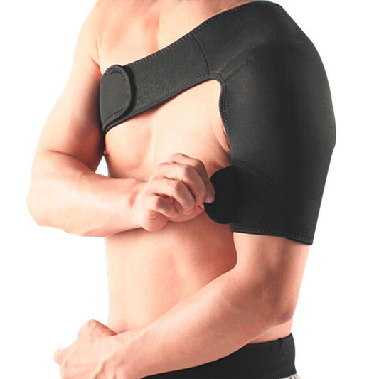 Shoulder Support Brace Rotator Cuff Support Wrap Strap Compression Therapy Sleeve w/ Adjustable Straps for Arthritis Bursitis [Left]
