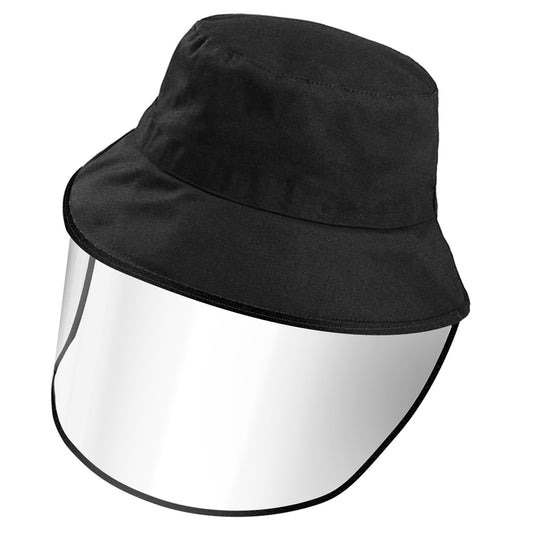 Fishman Hat Protective Face Shield Removable Sun Bucket Cap Face Cover Black