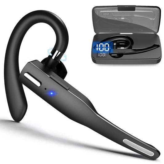 Wireless V5.1 Business Earpiece with Charging Case Rechargeable Wireless in-Ear Headset