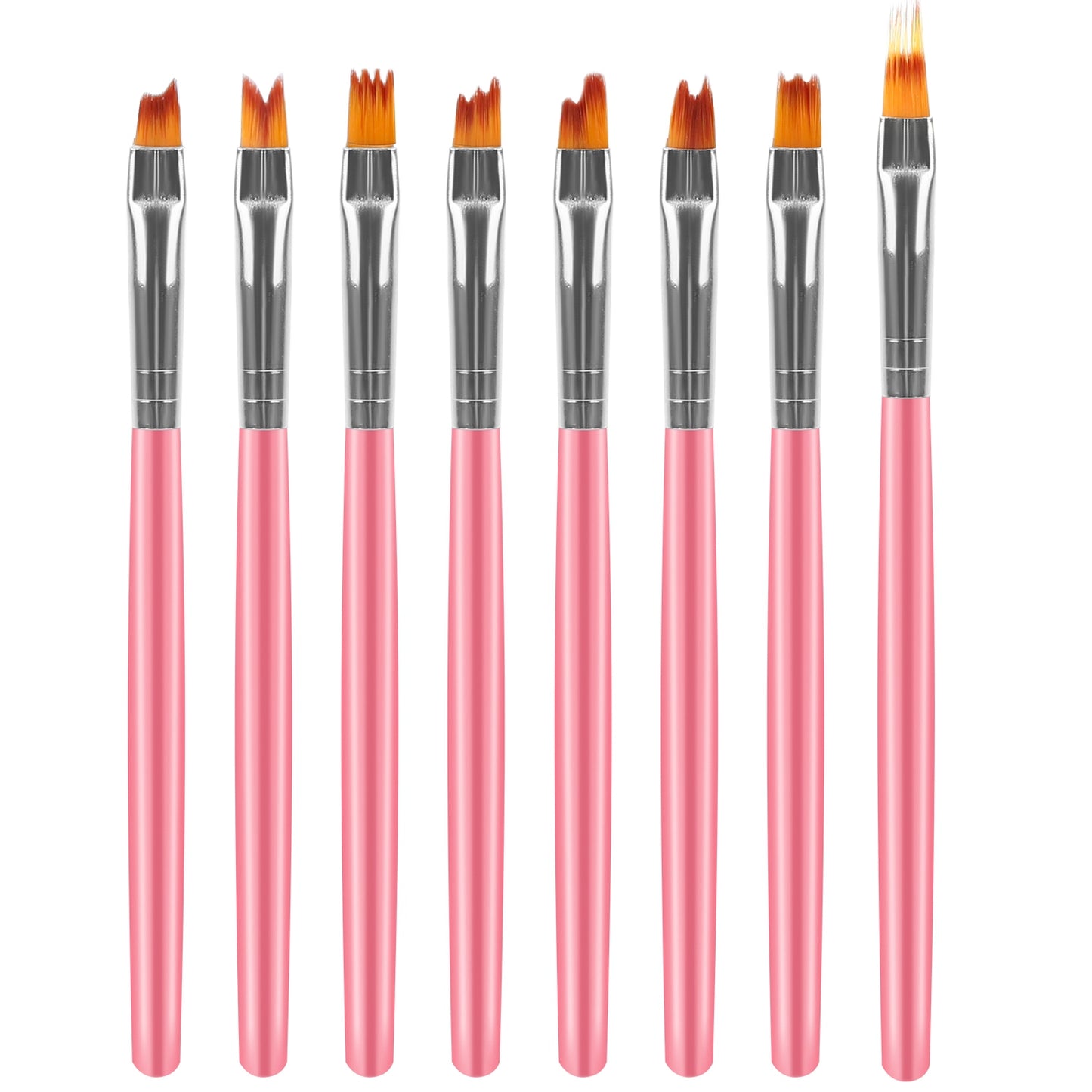 8PCS Nail Art Brush 3D Bloom Flower Painting Pen Set UV Gel Flower Drawing Manicure Nail Art Polish Brush For Professional Salon Home