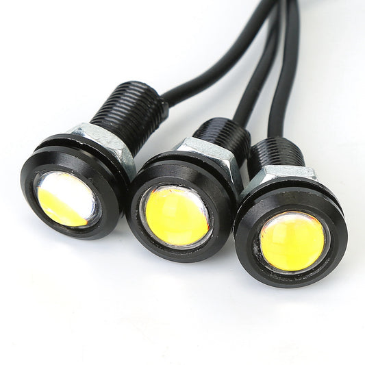 3Pcs Amber Eagle Eye LED Light Bulbs 12V 18MM Waterproof DRL Lights