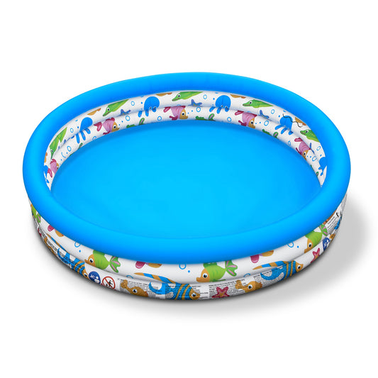 48x10in Inflatable Swimming Pool Blow Up Family Pool For 2 Kids