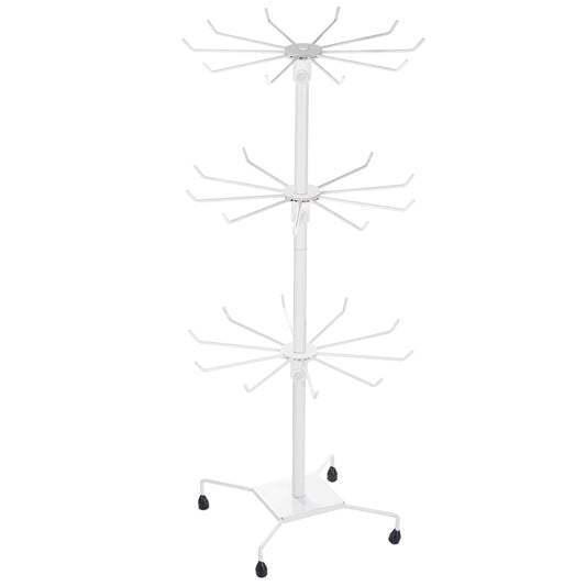3-Tier Metal Jewelry Rack 30-Hook Necklaces Bracelets Display Stand