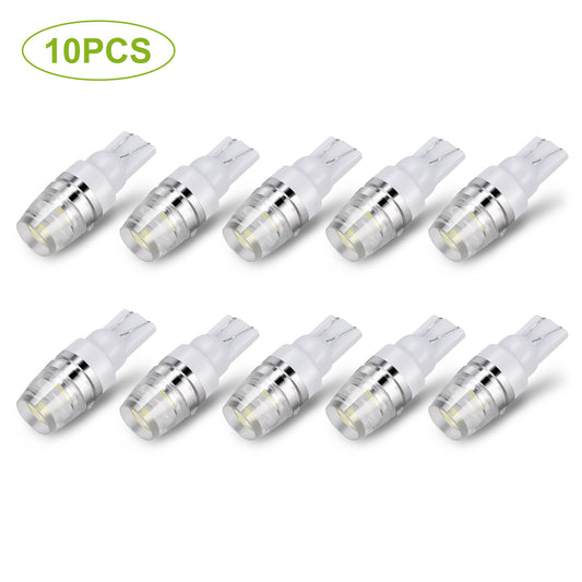10PCS T10 LED Bulbs 194 LED Lights 12V 1W 5730 Xenon White Wedge Base LED Replacement Bulbs
