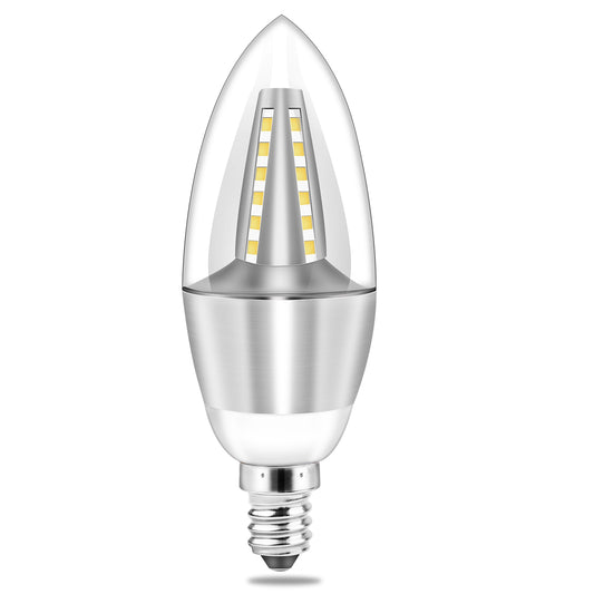 4pcs 5W E12 Candelabra Bulbs 600 LM 50W Equivalent Candle Light