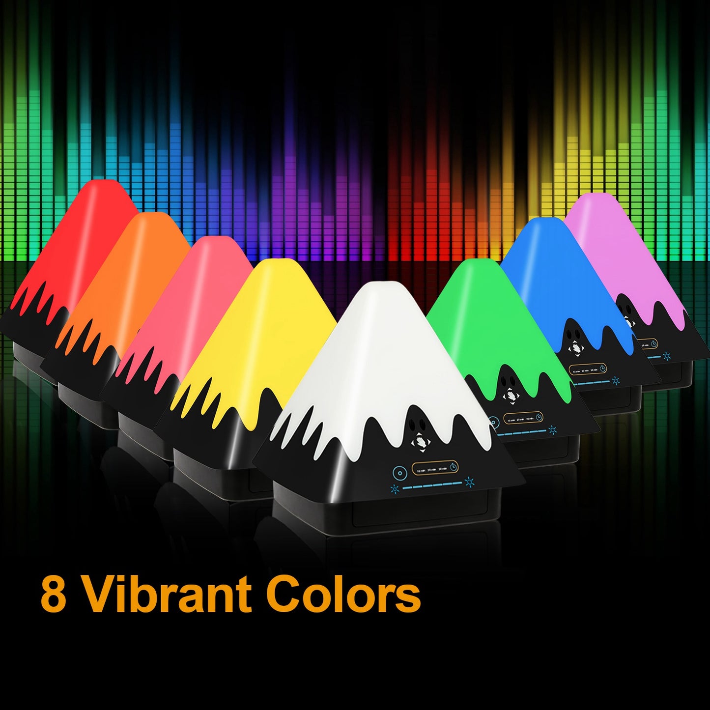 Touch Control Night Light 8-Color Change 6 Level Dimmable Light Brightness