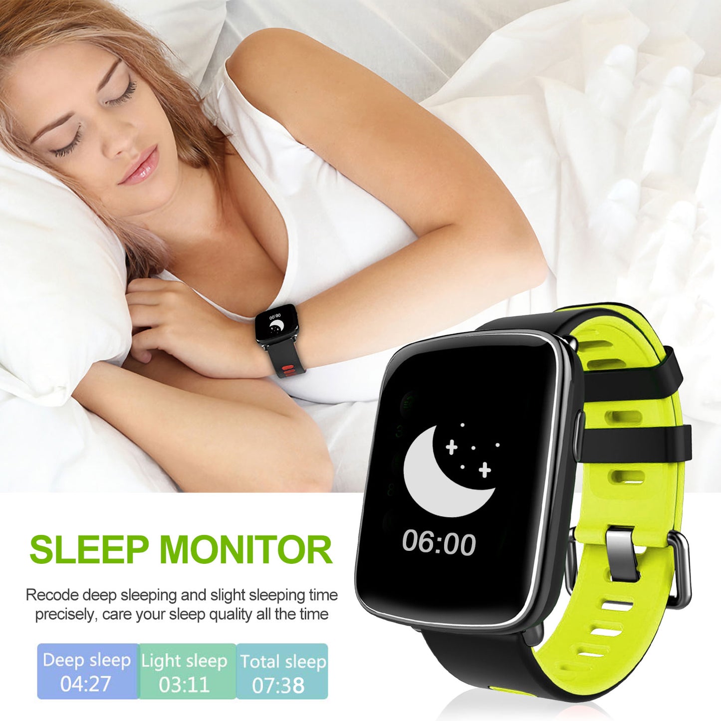 Smart Watch Fitness Tracker 1.54in Color Screen IP68 Waterproof Activity Tracker