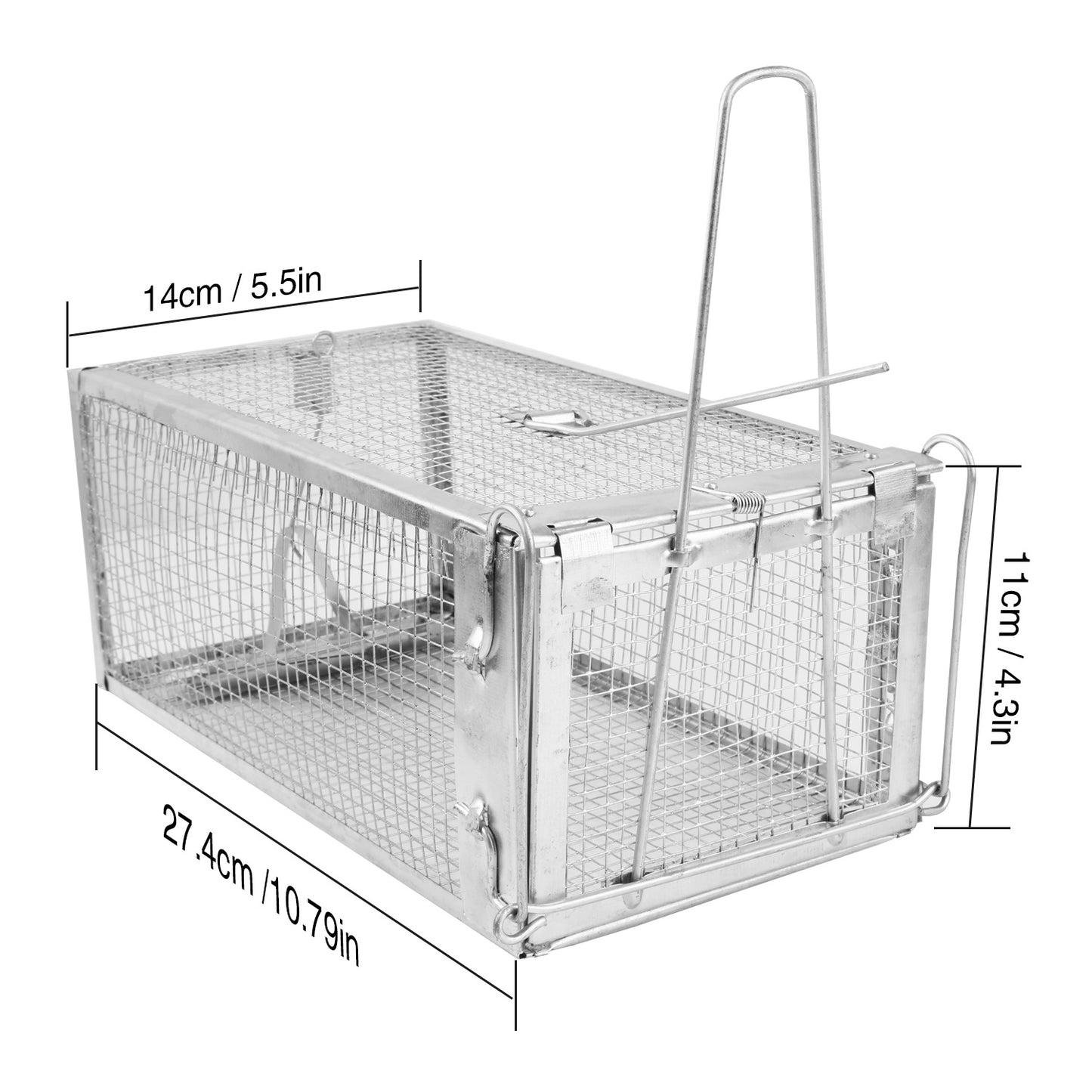 Rat Trap Cage Humane Live Rodent Trap Cage Galvanized Iron Mice Mouse Control