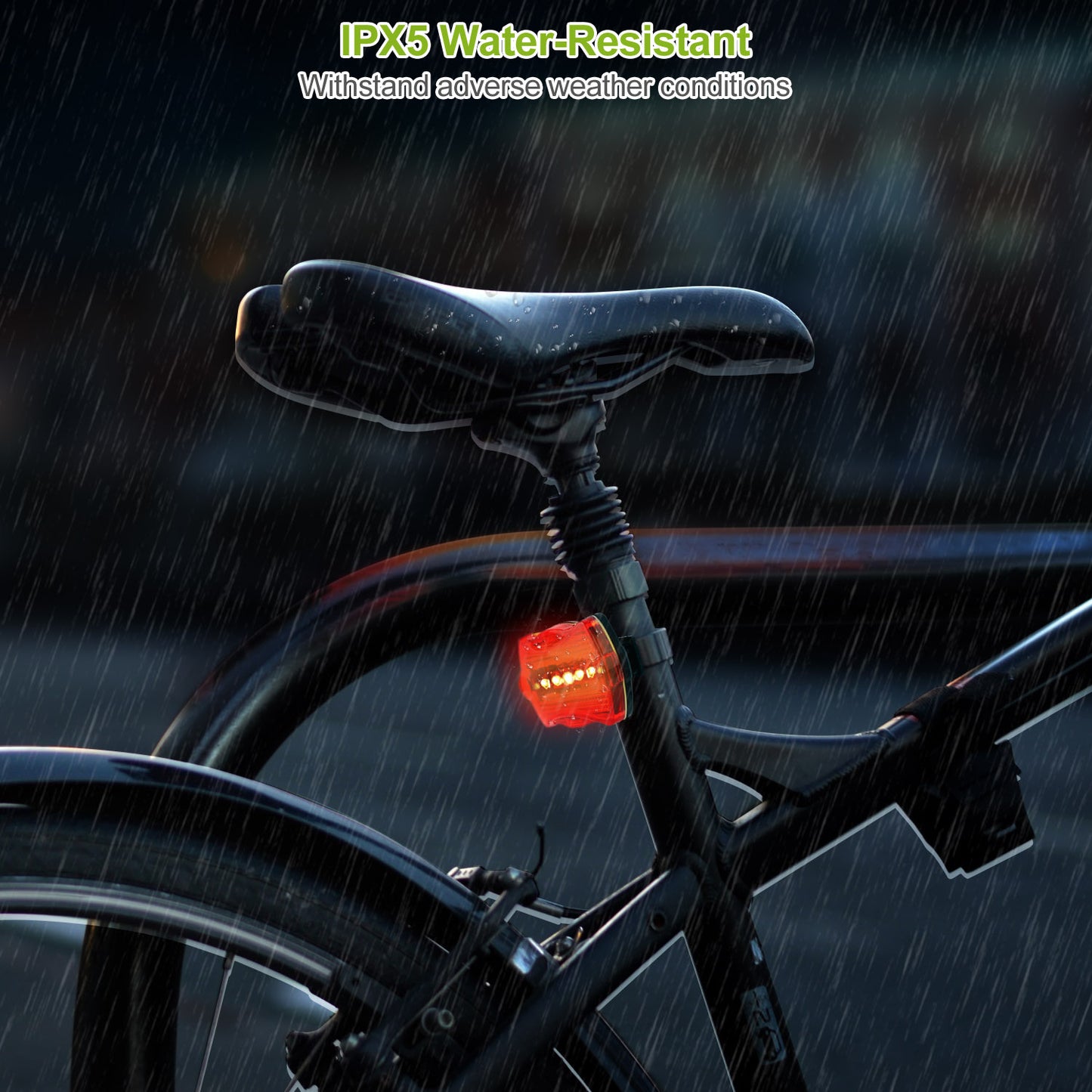 Universal Front Rear Bike Light Set IPX5 Water-Resistant Bike Headlight