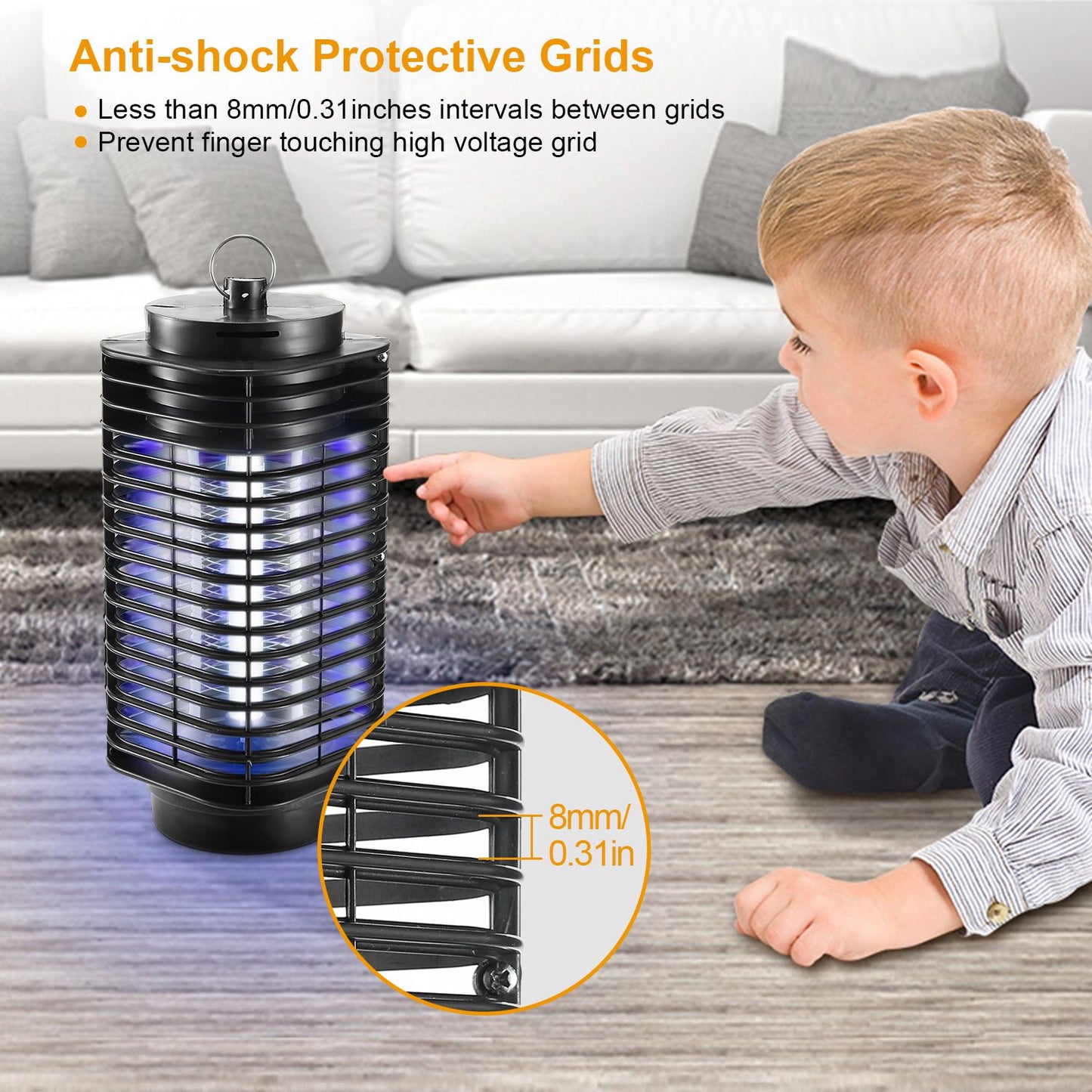 Electric Bug Zapper UV Light Flying Zapper Insect Killer Lamps Pest Mosquito Fly Trap