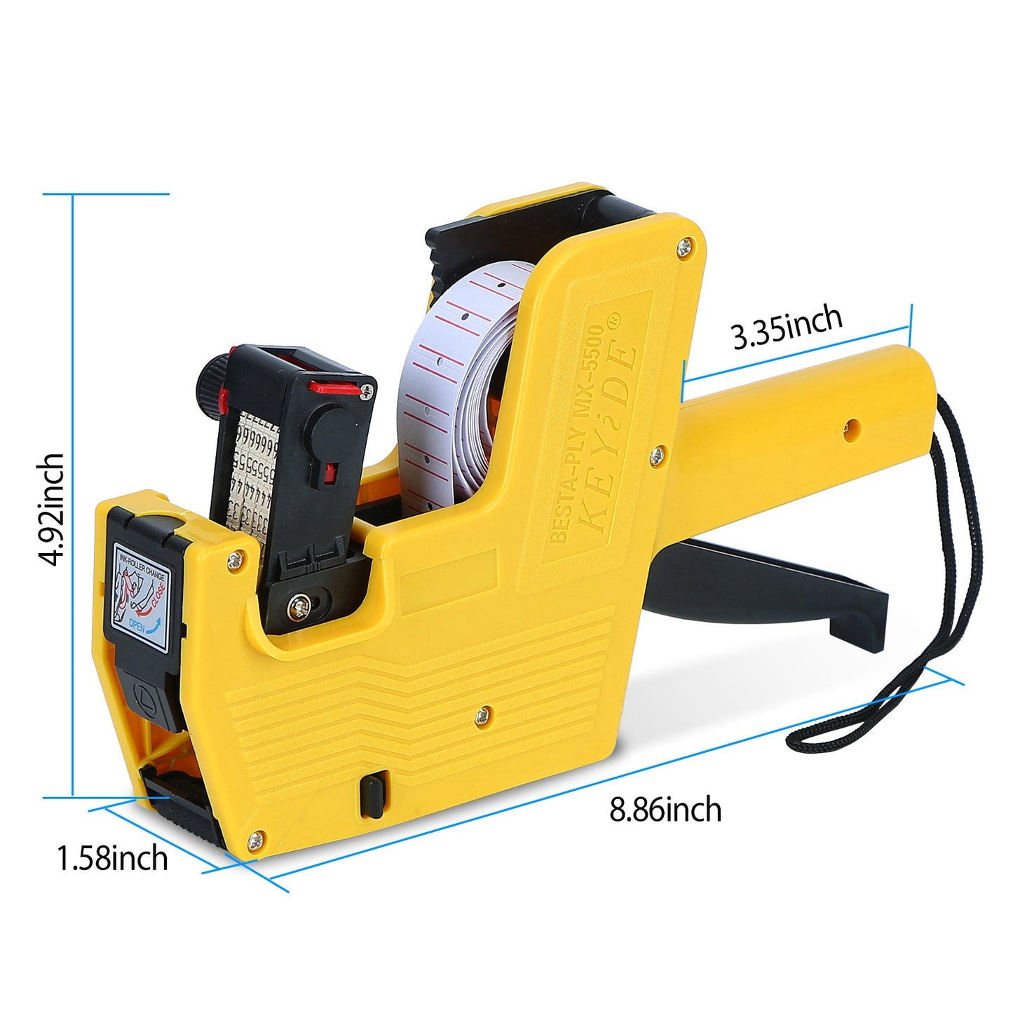 8 Digits Price Numerical Tag Gun Price Label Marker Tagger MX-5500