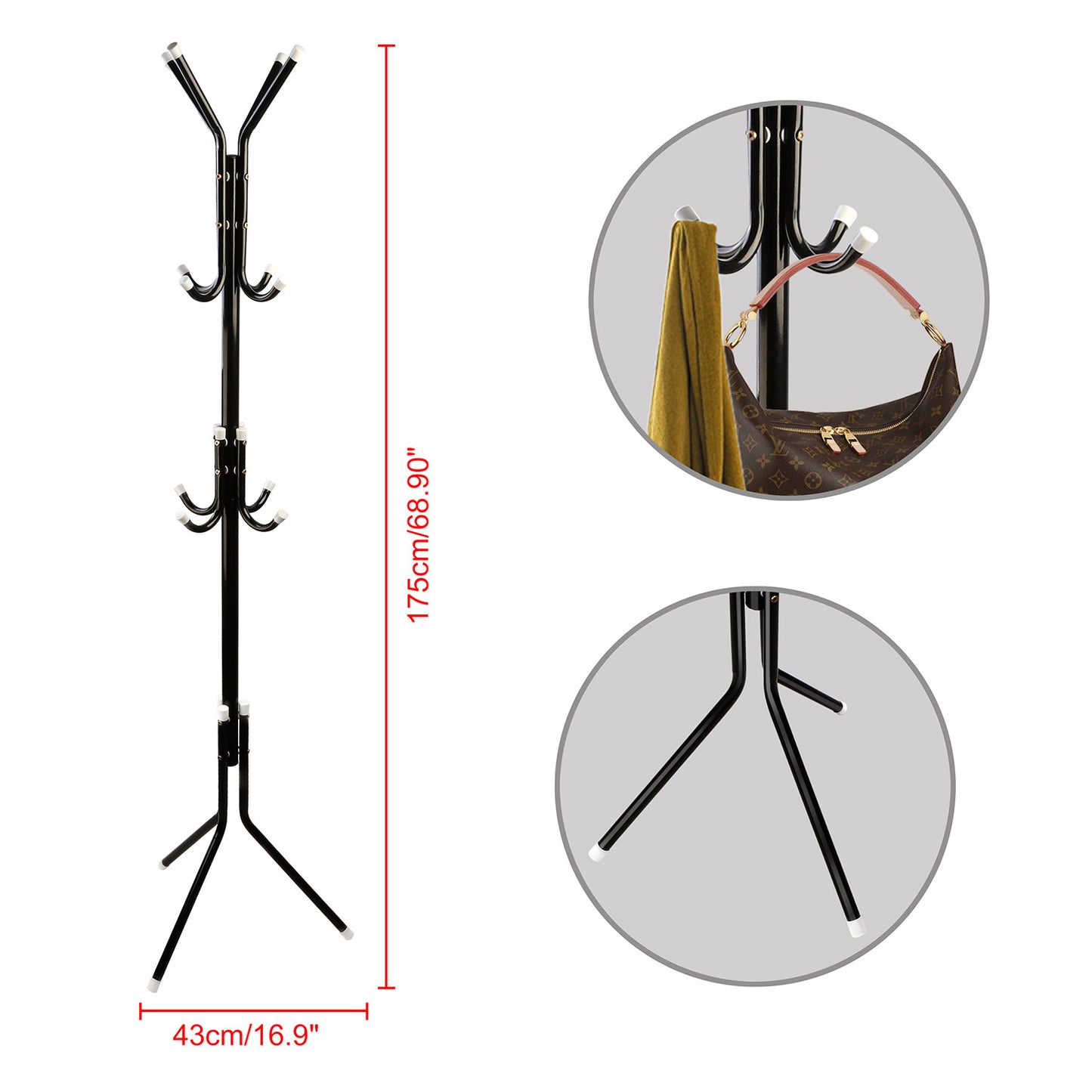 Iron Coat Hat Rack Organizer