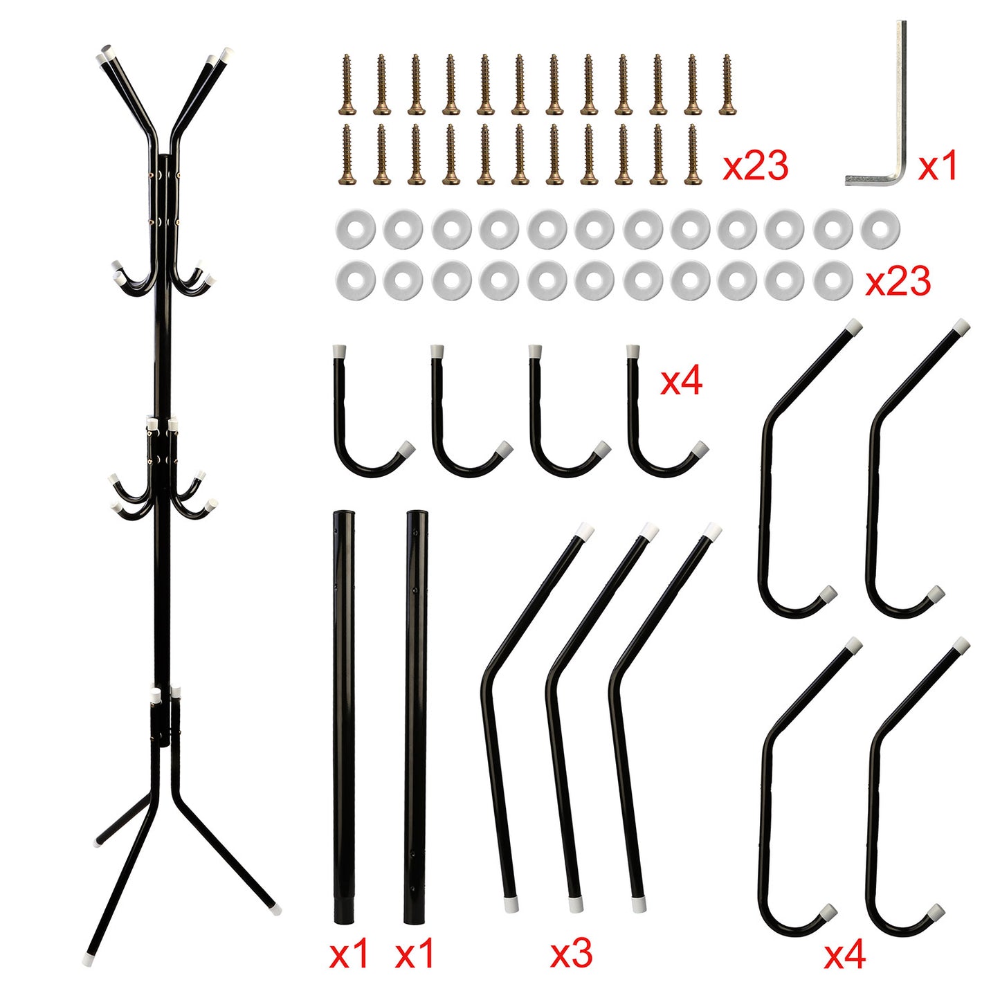 Iron Coat Hat Rack Organizer