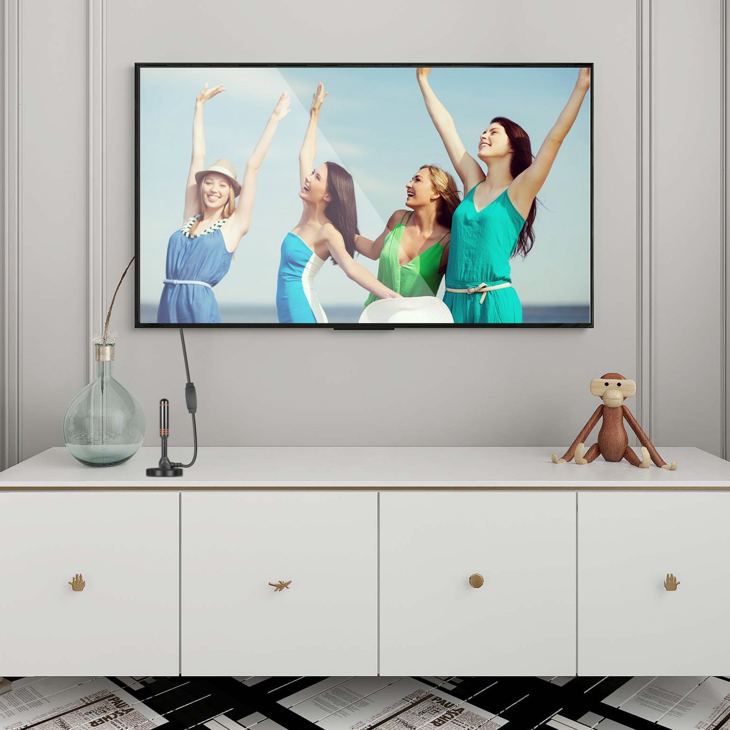 HDTV Antenna 50 Miles Amplified TV Aerial Digital UHF/VHF Antenna