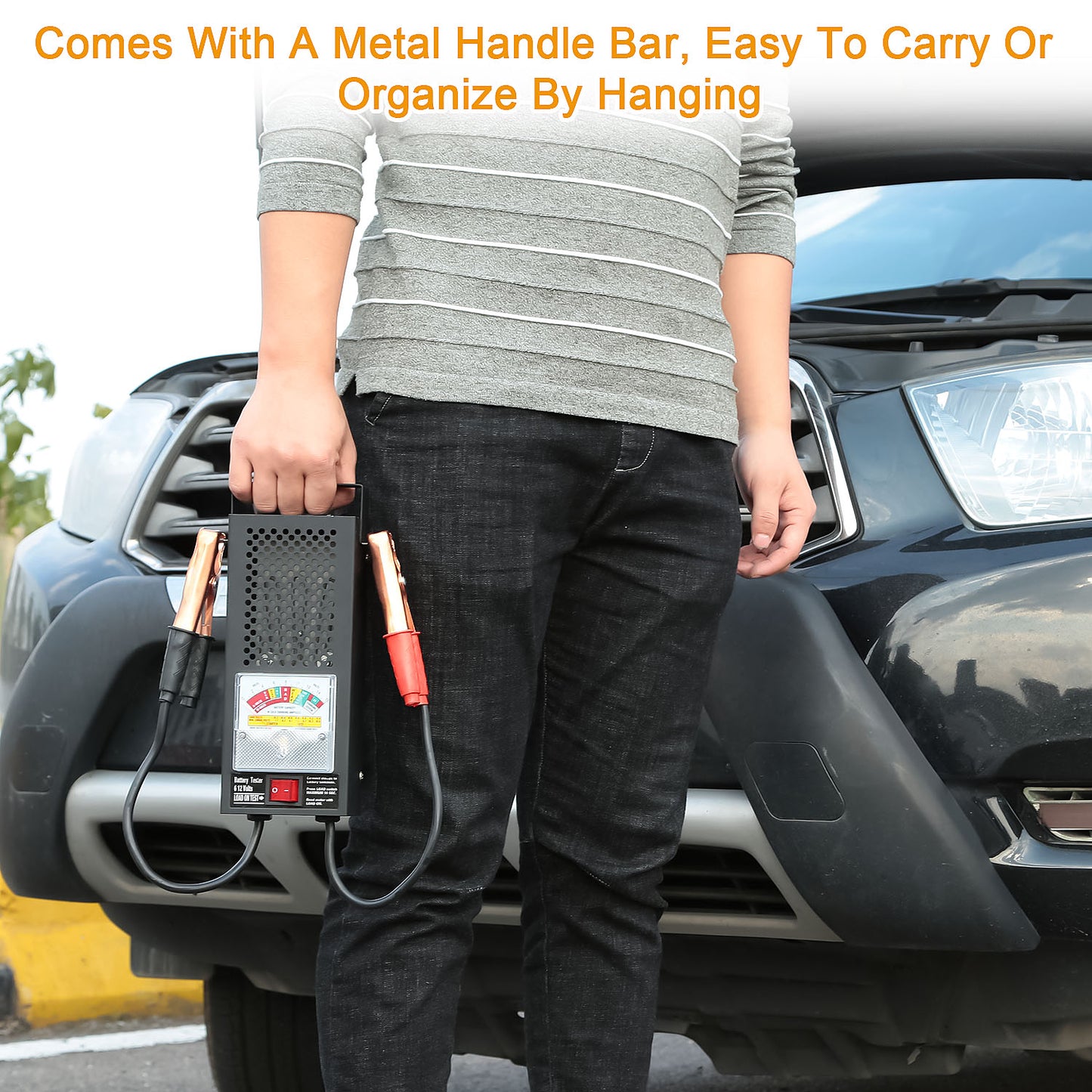 Battery Load Tester 6-12V 100A Battery Tester with Heavy Duty Insulated Copper