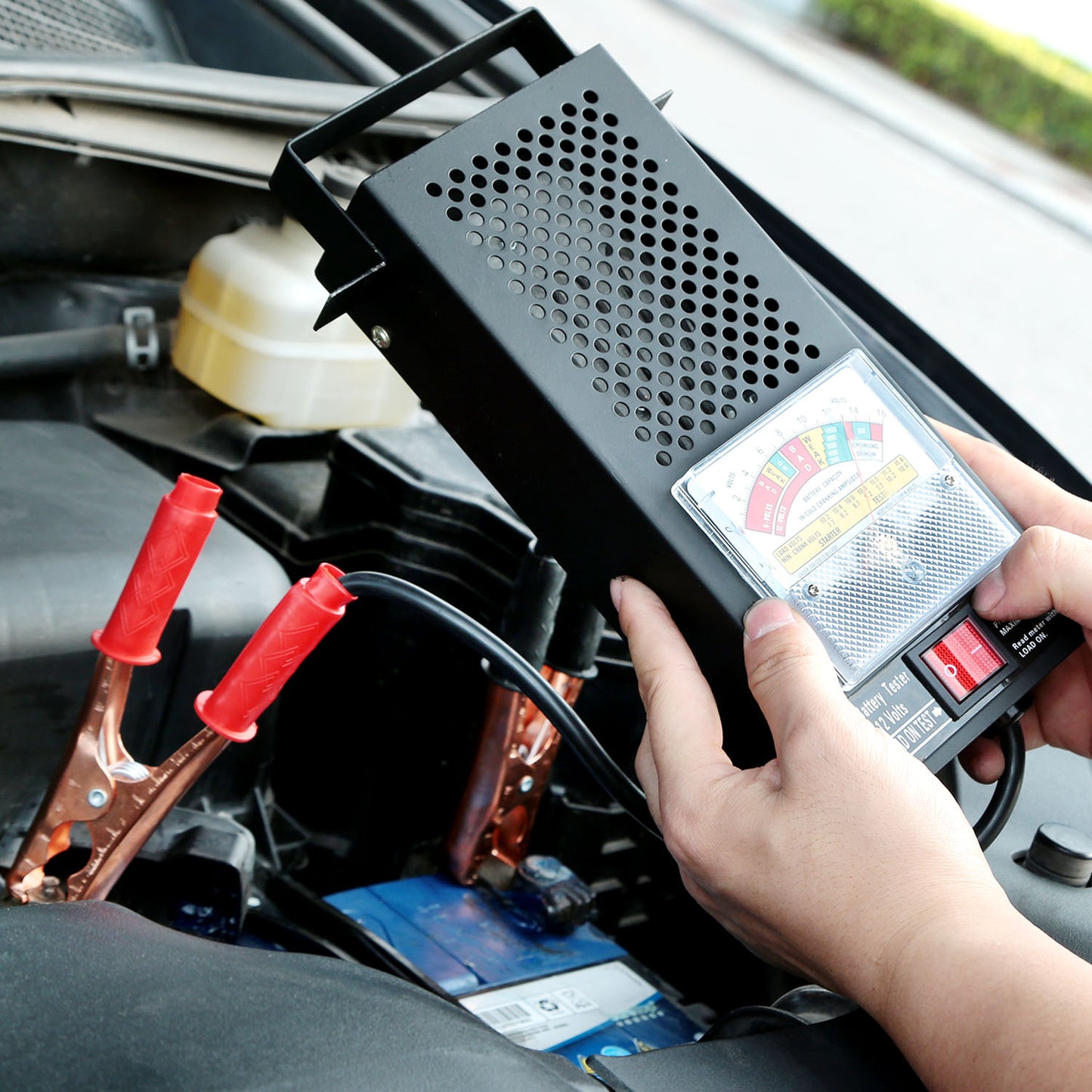 Battery Load Tester 6-12V 100A Battery Tester with Heavy Duty Insulated Copper