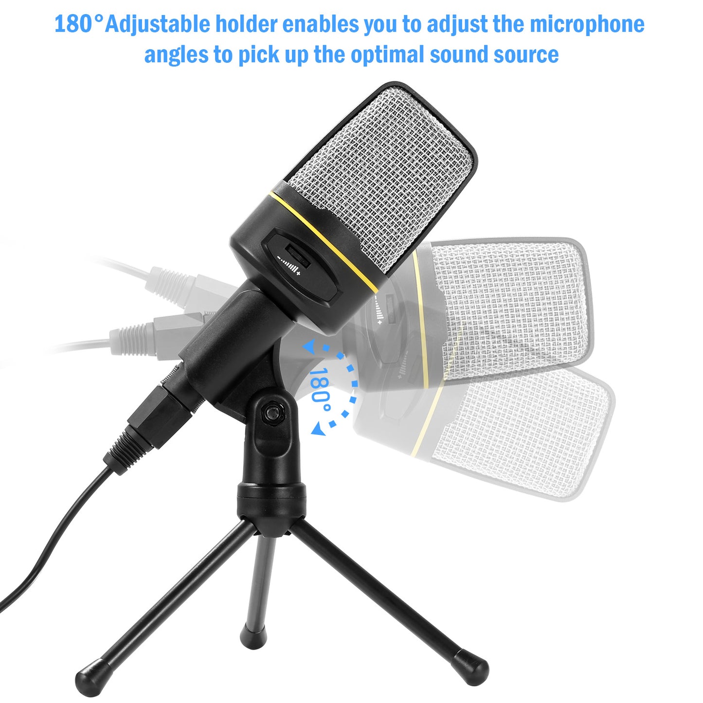 Pro Condenser Microphone w/ Tripod Stand Audio Studio Recording Desktop