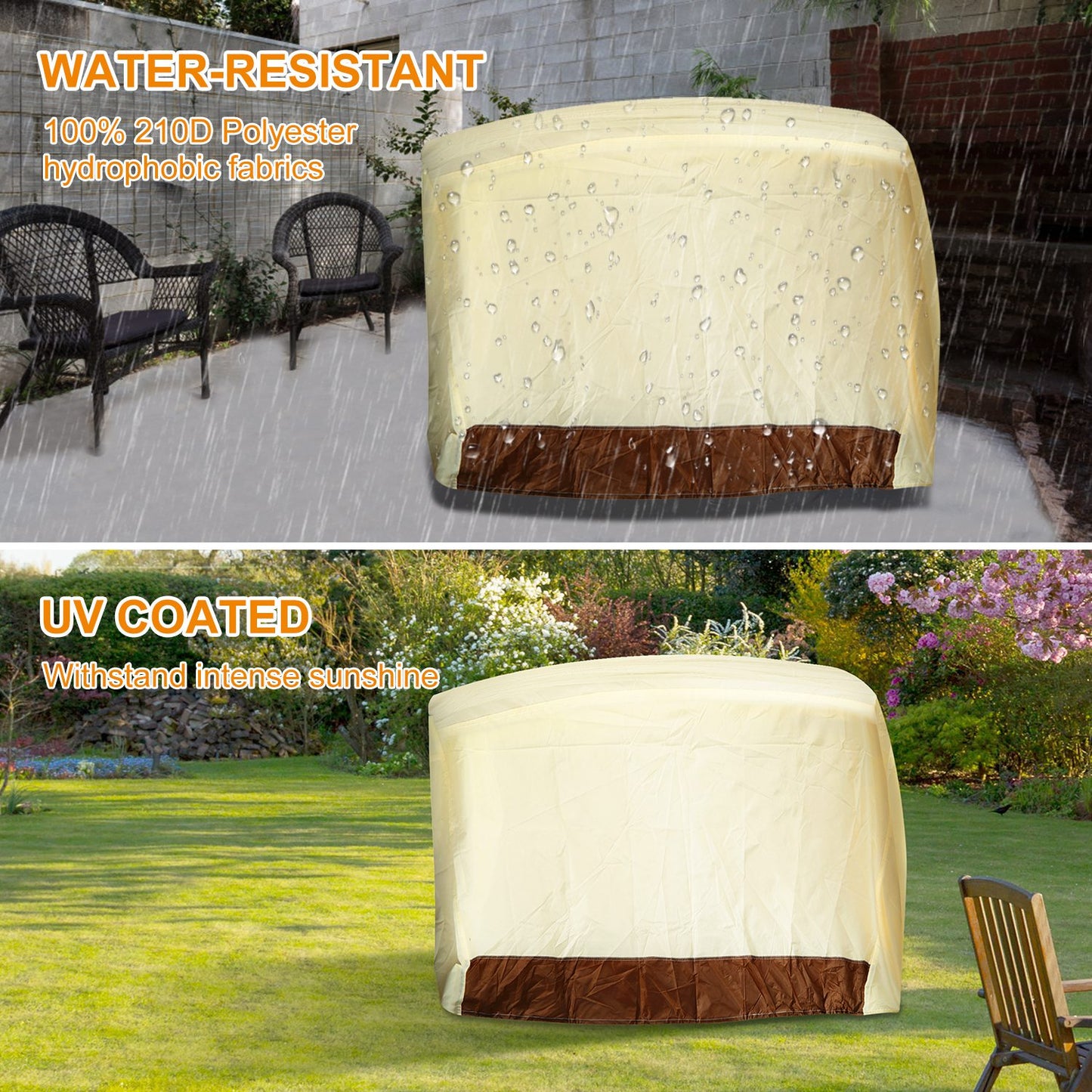 58in 210D Waterproof Outdoor BBQ Grill Cover Windproof Dustproof Patio Gas Grill