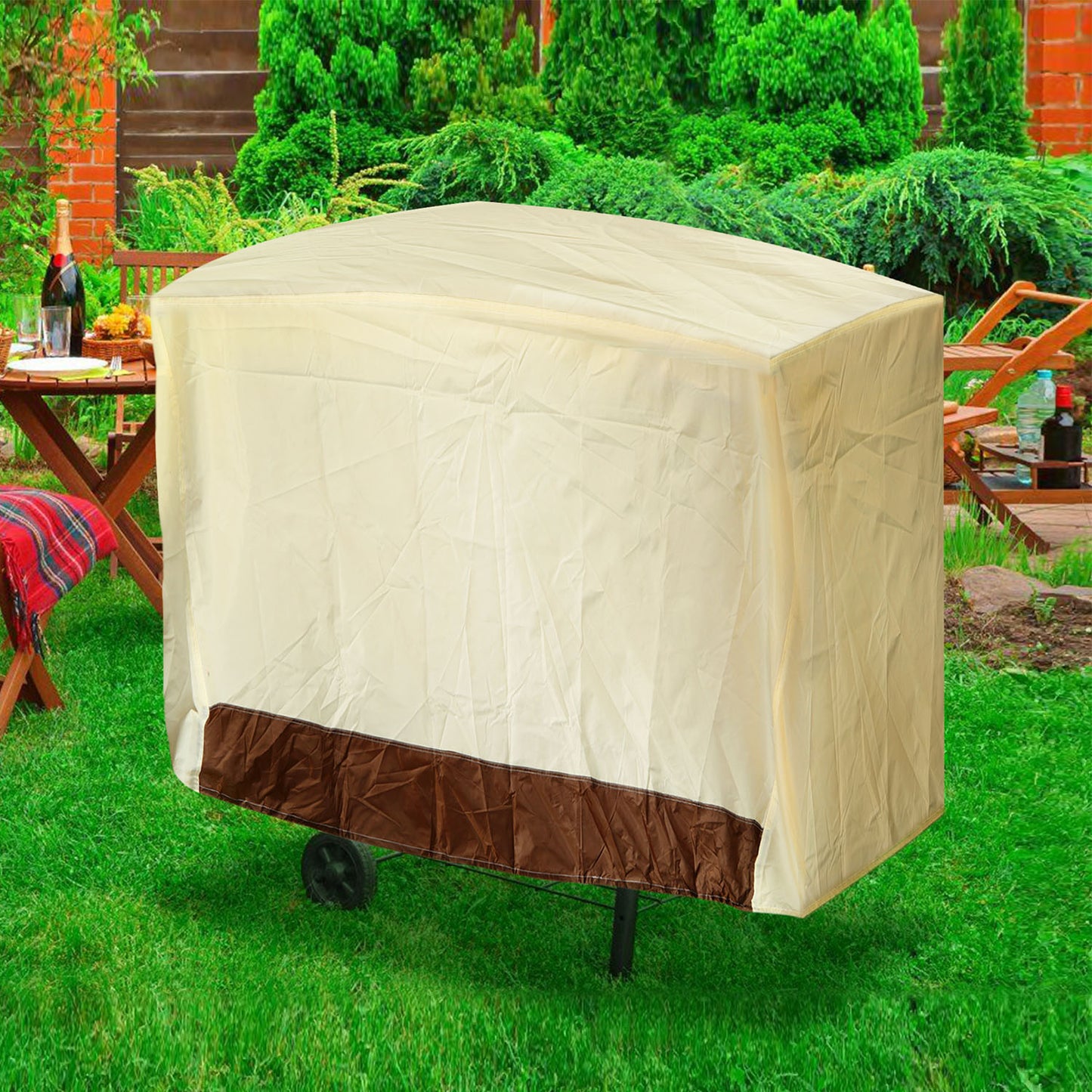 58in 210D Waterproof Outdoor BBQ Grill Cover Windproof Dustproof Patio Gas Grill